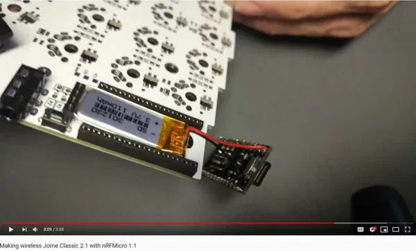 Battery underneath the MCU