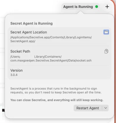 Management of Secretive SSH Agent